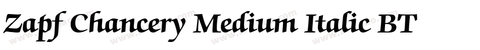 Zapf Chancery Medium Italic BT字体转换